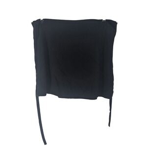 Sunday Best Aritzia Skirt L Black Wrap Mini High Rise Crepe Side Tie
